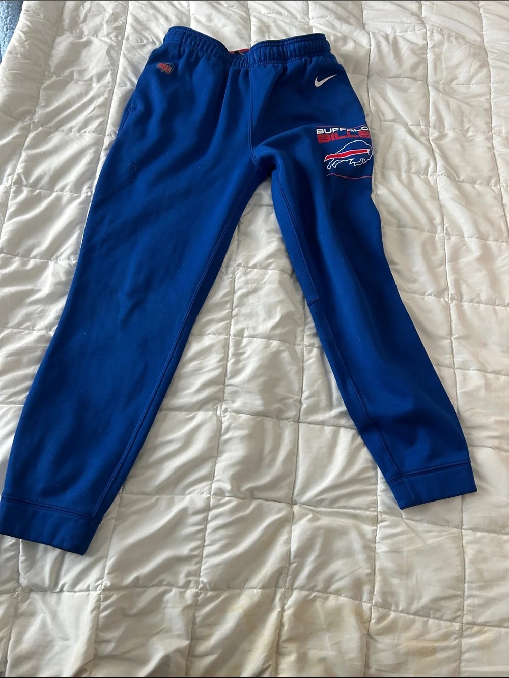 Nike Kids Blue Fleece Joggers with Team Logo